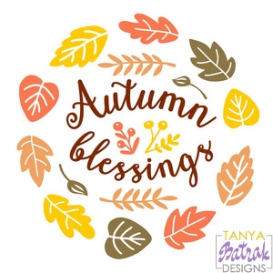 Autumn Blessings svg cut file