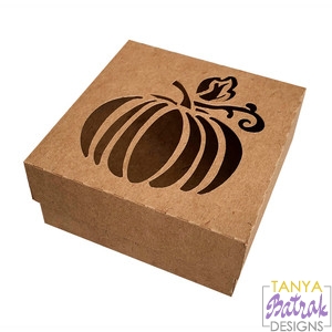 Autumn Box With Pumpkin svg cut file