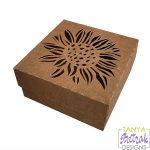 Autumn Box With Sunflower svg cut file