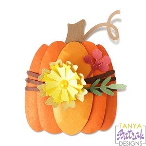 Autumn Layered Pumpkin With Flower