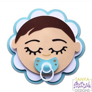 Baby Sleepy with a Pacifier