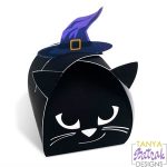 Black Cat In A Hat Treat Box svg cut file