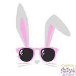 Bunny In Glasses svg cut file