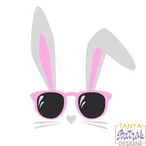 Bunny In Glasses svg cut file for Silhouette, Sizzix, Sure Cuts A Lot