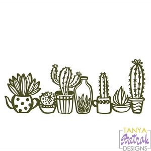 Cactuses And Succulents Border