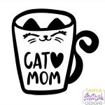 Cat Mom Mug svg cut file