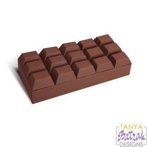 Chocolate Bar Box svg cut file