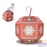Christmas Ornament Box with Snowflakes & Ornament svg cut file