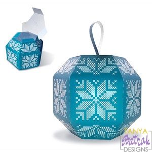 Christmas Ornament Box with Snowflakes