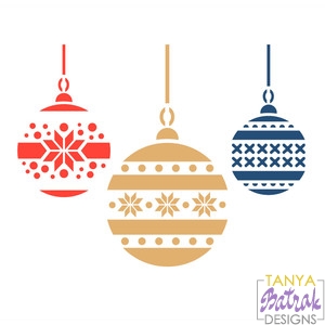 Download Christmas Ornaments Stencils svg cut file for Silhouette ...