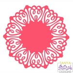 Doily Hearts & Curls Red