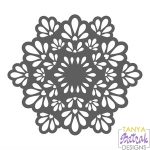 Doily with Flowers Composition