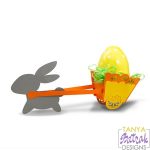 Easter Bunny Pulling Cart svg cut file
