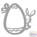 Easter Egg And Bunny Photo Frame svg cut file