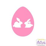 Easter Egg With Bunnies svg cut file