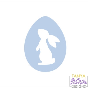 Easter Egg With Bunny svg cut file