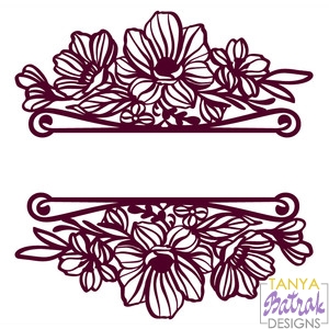 Free Free 200 Monogram Silhouette Flower Svg SVG PNG EPS DXF File