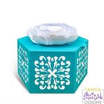 Gift Box With 3D Flower svg cut file