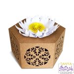 Gift Box With Chrysanthemum svg cut file