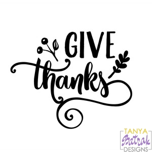 Give Thanks Ornament svg cut file