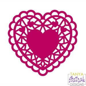 Download Heart Doily svg cut file for Silhouette, Sizzix, Sure Cuts ...