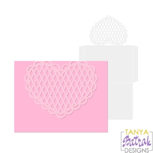 Download Heart Flap Envelope svg cut file for Silhouette, Sizzix ...
