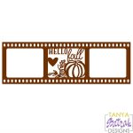 Hello Fall Film Photo Frame With pumpkin and Heart svg cut file