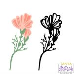 Layered Blooming Branch svg cut file