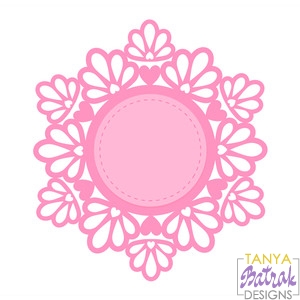Layered Doily Hearts & Flowers svg cut file