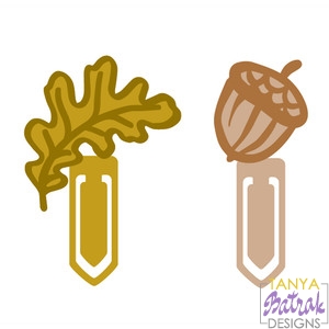 Leaf and Acorn Autumn Layered Paperclips svg cut file