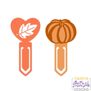 Leaf and Pumpkin Autumn Layered Paperclips svg cut file