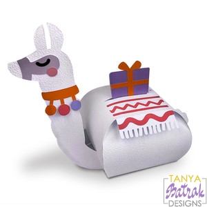 Llama Gift Box svg cut file