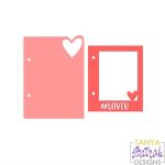 Love Album Dividers LOVEU Frame & Page with Heart svg cut file