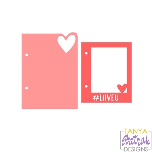 Love Album Dividers LOVEU Frame & Page with Heart svg cut file