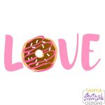Love Donut svg cut file