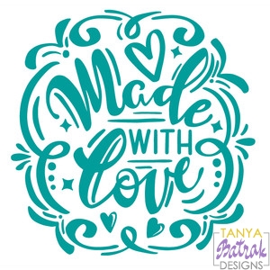 Made With Love svg cut file