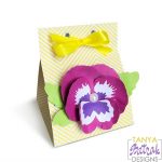 Milk Carton Gift Box With 3D Pansy