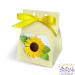 Milk Carton Gift Box With 3D Sunflower svg cut file