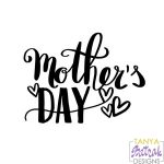 Mother'S Day Inscription with Heart svg cut file