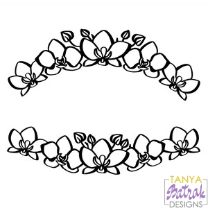 Orchid Borders svg cut file
