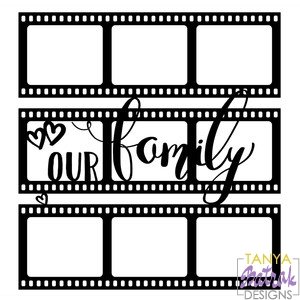 Download Our Family Photo Frame svg cut file for Silhouette, Sizzix ...