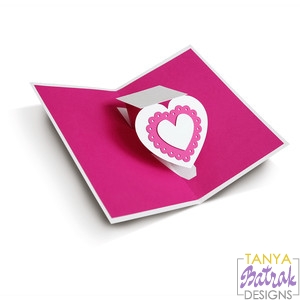 Pop Up Card With Twisting Heart svg cut file