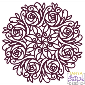 Download Rose Doily svg cut file for Silhouette, Sizzix, Sure Cuts ...