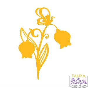 Spring Lily Flowers svg cut file