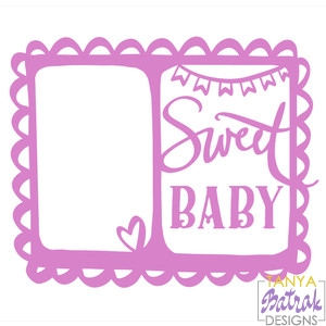 Download Sweet Baby Photo Frame svg cut file for Silhouette, Sizzix ...