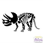 Triceratops Skeleton svg cut file