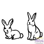 Two Bunnies svg cut file