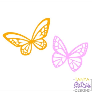 Download Two Butterflies svg cut file for Silhouette, Sizzix, Sure ...