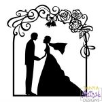 Wedding Couple And Arch svg cut file