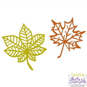 Autumn Leaves of Chestnut and Maple svg cut file